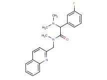 2-(dimethylamino)-2-(3-fluorophenyl)-N-methyl-N-(2-quinolinylmethyl)acetamide
