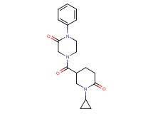 4-[(1-cyclopropyl-6-oxo-3-piperidinyl)carbonyl]-1-phenyl-2-piperazinone