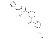 2-({3-[5-(1H-imidazol-1-ylmethyl)-4-methyl-4H-1,2,4-triazol-3-yl]piperidin-1-yl}carbonyl)-6-(methoxymethyl)pyridine