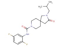 N-(2,5-difluorophenyl)-2-isobutyl-3-oxo-2,8-diazaspiro[4.5]decane-8-carboxamide