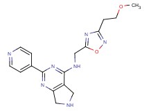 N-{[3-(2-methoxyethyl)-1,2,4-oxadiazol-5-yl]methyl}-2-(4-pyridinyl)-6,7-dihydro-5H-pyrrolo[3,4-d]pyrimidin-4-amine