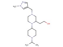 2-{1-(1-isopropyl-4-piperidinyl)-4-[(1-methyl-1H-pyrazol-4-yl)methyl]-2-piperazinyl}ethanol