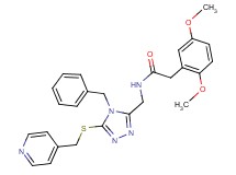 N-({4-benzyl-5-[(4-pyridinylmethyl)thio]-4H-1,2,4-triazol-3-yl}methyl)-2-(2,5-dimethoxyphenyl)acetamide