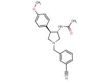 N-[(3S*,4R*)-1-(3-cyanobenzyl)-4-(4-methoxyphenyl)pyrrolidin-3-yl]acetamide