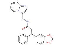3-(1,3-benzodioxol-5-yl)-N-(imidazo[1,2-a]pyridin-3-ylmethyl)-3-phenylpropanamide