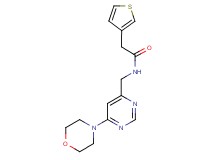 N-{[6-(4-morpholinyl)-4-pyrimidinyl]methyl}-2-(3-thienyl)acetamide