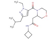 N-cyclobutyl-2-{4-[(1-ethyl-3-isobutyl-1H-pyrazol-5-yl)carbonyl]-3-morpholinyl}acetamide