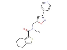N-methyl-N-{[3-(4-pyridinyl)-5-isoxazolyl]methyl}-4,5,6,7-tetrahydro-2-benzothiophene-1-carboxamide