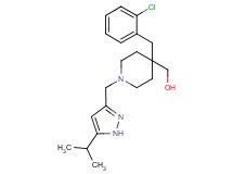{4-(2-chlorobenzyl)-1-[(5-isopropyl-1H-pyrazol-3-yl)methyl]-4-piperidinyl}methanol