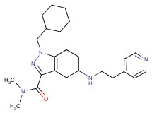 1-(cyclohexylmethyl)-N,N-dimethyl-5-{[2-(4-pyridinyl)ethyl]amino}-4,5,6,7-tetrahydro-1H-indazole-3-carboxamide