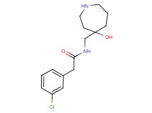 2-(3-chlorophenyl)-N-[(4-hydroxy-4-azepanyl)methyl]acetamide