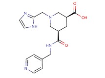 (3S*,5R*)-1-(1H-imidazol-2-ylmethyl)-5-{[(4-pyridinylmethyl)amino]carbonyl}-3-piperidinecarboxylic acid