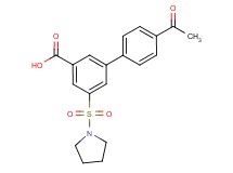 4'-acetyl-5-(pyrrolidin-1-ylsulfonyl)biphenyl-3-carboxylic acid