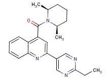4-{[(2R*,6S*)-2,6-dimethylpiperidin-1-yl]carbonyl}-2-(2-ethylpyrimidin-5-yl)quinoline