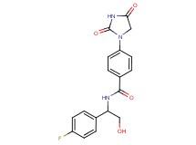 4-(2,4-dioxoimidazolidin-1-yl)-N-[1-(4-fluorophenyl)-2-hydroxyethyl]benzamide