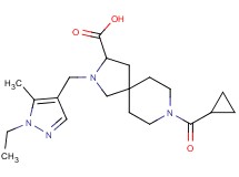 8-(cyclopropylcarbonyl)-2-[(1-ethyl-5-methyl-1H-pyrazol-4-yl)methyl]-2,8-diazaspiro[4.5]decane-3-carboxylic acid