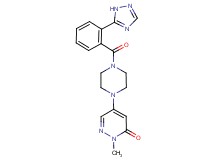 2-methyl-5-{4-[2-(1H-1,2,4-triazol-5-yl)benzoyl]-1-piperazinyl}-3(2H)-pyridazinone