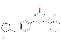 6-(2-chlorophenyl)-2-{4-[(2-methylpyrrolidin-1-yl)methyl]phenyl}pyrimidin-4(3H)-one