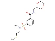 N-(1,4-dioxan-2-ylmethyl)-3-({methyl[2-(methylthio)ethyl]amino}sulfonyl)benzamide