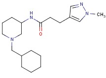 N-[1-(cyclohexylmethyl)-3-piperidinyl]-3-(1-methyl-1H-pyrazol-4-yl)propanamide