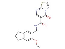 N-[(6-methoxy-2,3-dihydro-1H-inden-5-yl)methyl]-5-oxo-5H-[1,3]thiazolo[3,2-a]pyrimidine-6-carboxamide