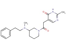 2-methyl-5-(2-{3-[methyl(2-phenylethyl)amino]-1-piperidinyl}-2-oxoethyl)-4(3H)-pyrimidinone