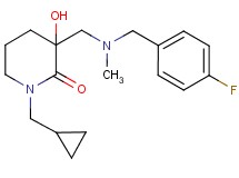 1-(cyclopropylmethyl)-3-{[(4-fluorobenzyl)(methyl)amino]methyl}-3-hydroxy-2-piperidinone