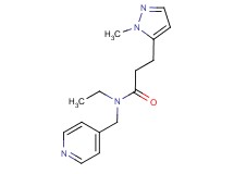 N-ethyl-3-(1-methyl-1H-pyrazol-5-yl)-N-(pyridin-4-ylmethyl)propanamide