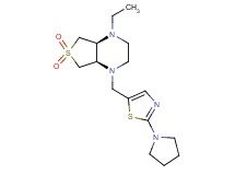 (4aR*,7aS*)-1-ethyl-4-[(2-pyrrolidin-1-yl-1,3-thiazol-5-yl)methyl]octahydrothieno[3,4-b]pyrazine 6,6-dioxide
