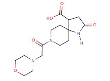 8-(4-morpholinylacetyl)-2-oxo-1,8-diazaspiro[4.5]decane-4-carboxylic acid