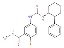 2-fluoro-N-methyl-5-[({[(1R*,2S*)-2-phenylcyclohexyl]amino}carbonyl)amino]benzamide