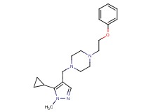 1-[(5-cyclopropyl-1-methyl-1H-pyrazol-4-yl)methyl]-4-(2-phenoxyethyl)piperazine