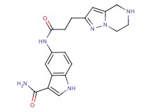 5-{[3-(4,5,6,7-tetrahydropyrazolo[1,5-a]pyrazin-2-yl)propanoyl]amino}-1H-indole-3-carboxamide hydrochloride