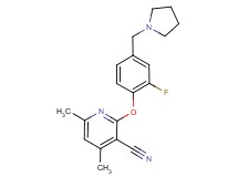 2-[2-fluoro-4-(pyrrolidin-1-ylmethyl)phenoxy]-4,6-dimethylnicotinonitrile