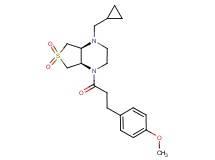 (4aR*,7aS*)-1-(cyclopropylmethyl)-4-[3-(4-methoxyphenyl)propanoyl]octahydrothieno[3,4-b]pyrazine 6,6-dioxide