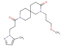 2-(3-methoxypropyl)-9-[3-(5-methyl-1H-pyrazol-1-yl)propanoyl]-2,9-diazaspiro[5.5]undecan-3-one