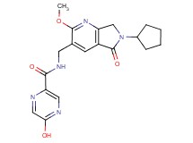 N-[(6-cyclopentyl-2-methoxy-5-oxo-6,7-dihydro-5H-pyrrolo[3,4-b]pyridin-3-yl)methyl]-5-hydroxypyrazine-2-carboxamide