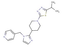 4-({2-[1-(5-isopropyl-1,3,4-thiadiazol-2-yl)piperidin-4-yl]-1H-imidazol-1-yl}methyl)pyridine