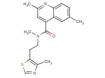 N,2,6-trimethyl-N-[2-(4-methyl-1,3-thiazol-5-yl)ethyl]-4-quinolinecarboxamide