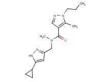 N-[(5-cyclopropyl-1H-pyrazol-3-yl)methyl]-N,5-dimethyl-1-propyl-1H-pyrazole-4-carboxamide