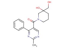 3-(hydroxymethyl)-1-[(2-methyl-4-phenyl-5-pyrimidinyl)carbonyl]-3-piperidinol