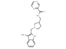 N-({1-[(3-methyl-1H-indol-2-yl)methyl]pyrrolidin-3-yl}methyl)pyrazine-2-carboxamide