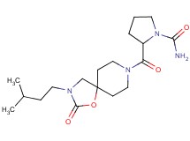 2-{[3-(3-methylbutyl)-2-oxo-1-oxa-3,8-diazaspiro[4.5]dec-8-yl]carbonyl}pyrrolidine-1-carboxamide