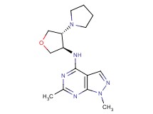 1,6-dimethyl-N-[(3R*,4R*)-4-(1-pyrrolidinyl)tetrahydro-3-furanyl]-1H-pyrazolo[3,4-d]pyrimidin-4-amine