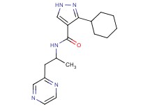 3-cyclohexyl-N-[1-methyl-2-(2-pyrazinyl)ethyl]-1H-pyrazole-4-carboxamide