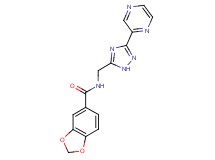 N-[(3-pyrazin-2-yl-1H-1,2,4-triazol-5-yl)methyl]-1,3-benzodioxole-5-carboxamide