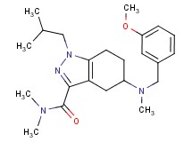 1-isobutyl-5-[(3-methoxybenzyl)(methyl)amino]-N,N-dimethyl-4,5,6,7-tetrahydro-1H-indazole-3-carboxamide