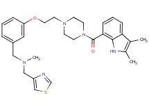 1-[3-(2-{4-[(2,3-dimethyl-1H-indol-7-yl)carbonyl]-1-piperazinyl}ethoxy)phenyl]-N-methyl-N-(1,3-thiazol-4-ylmethyl)methanamine