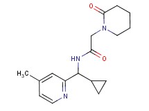 N-[cyclopropyl(4-methylpyridin-2-yl)methyl]-2-(2-oxopiperidin-1-yl)acetamide