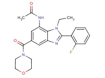 N-[1-ethyl-2-(2-fluorophenyl)-5-(4-morpholinylcarbonyl)-1H-benzimidazol-7-yl]acetamide